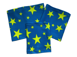 Brazalete elástico - Estrella - fondo azul | Talla 14 - 17 cm, Talla 17 - 22 cm, Talla 25 - 30 cm, Talla 28 - 36 cm