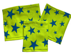 Brazalete elástico - Estrella - fondo verde | Talla 14 - 17 cm, Talla 20 - 26 cm, Talla 25 - 30 cm, Talla 28 - 36 cm