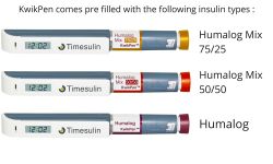 Tapa para bolígrafoa de insulina Humalog Mix50, Humalog Mix25, Humalog, Humulin 