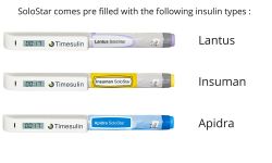 Lantus, tapa para bolígrafo de insulina Apidra