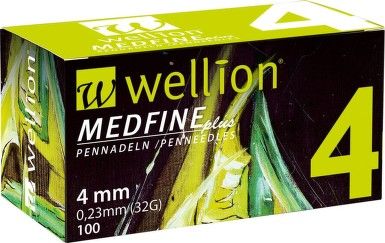 Agujas de insulina Wellion MedFine longitud 4 mm Medrust