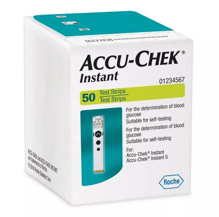 Tiras reactivas Accu-Chek Instant para medir la glucosa en sangre, 50 unidades Roche