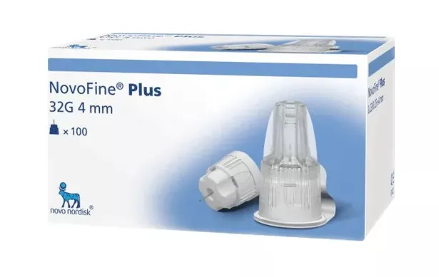 NovoFine Plus agujas para pluma de insulina 32G × 4 mm, 100 uds NOVO NORDISK