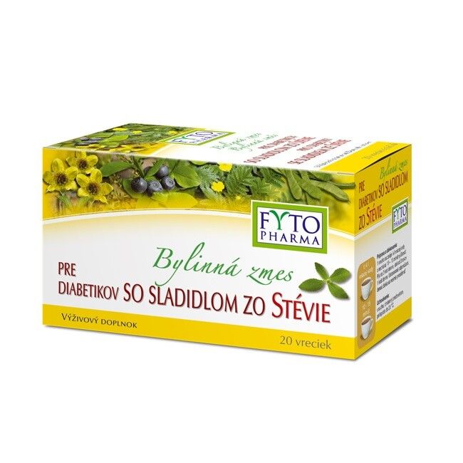 Mezcla de hierbas para diabéticos con stevia dulce 20x1,5g FytoPharma