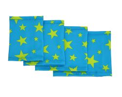 Brazalete elástico - Estrellas - Fondo azul claro  | Talla 17 - 22 cm, Talla 20 - 26 cm, Talla 25 - 30 cm, Talla 28 - 36 cm