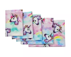 Manga elástica para brazo con diseño de unicornio y arcoíris – Funda colorida para sensor | Talla 14 - 17 cm, Talla 17 - 22 cm, Talla 20 - 26 cm, Talla 25 - 30 cm, Talla 28 - 36 cm
