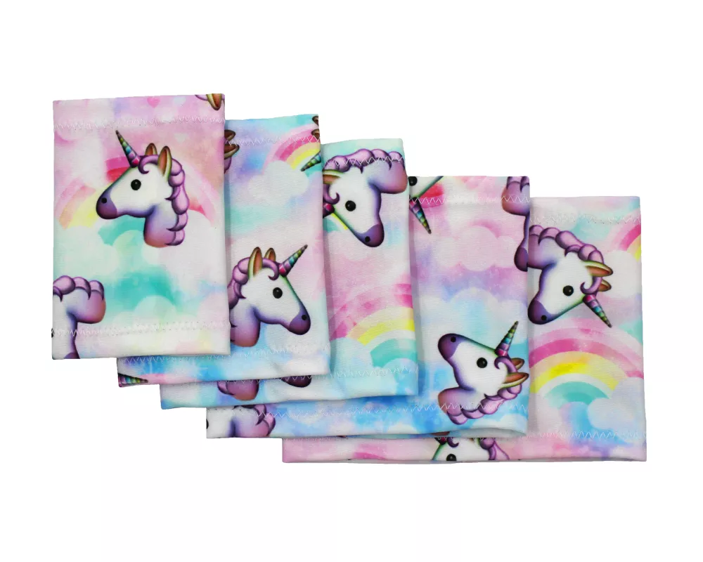 Manga elástica para brazo con diseño de unicornio y arcoíris – Funda colorida para sensor