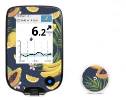 Adhesivo para lector y sensor Freestyle Libre - Frutas exóticas 1 | Pegatina para lector + sensor , Pegatina para lector