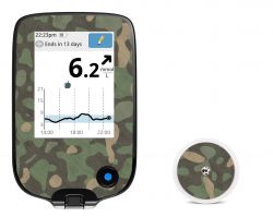 Pegatina para lector y sensor Freestyle Libre - Camuflaje militar | Pegatina para lector + sensor , Pegatina para lector