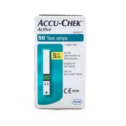 Tiras reactivas Accu-Chek Active para medir la glucosa en sangre, 50 unidades